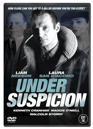 DVD cover for "Under Suspicion" featuring Liam Neeson and Laura San Giacomo.
