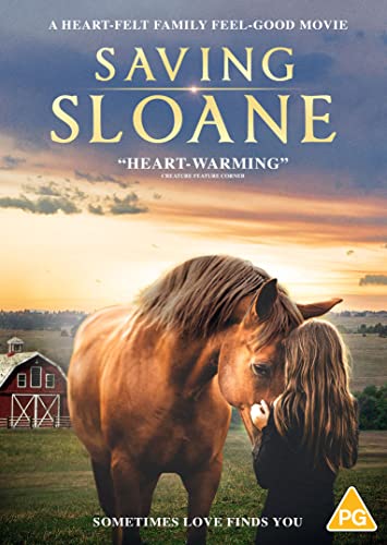 DVD cover for “Saving Sloane” featuring a girl and a horse.