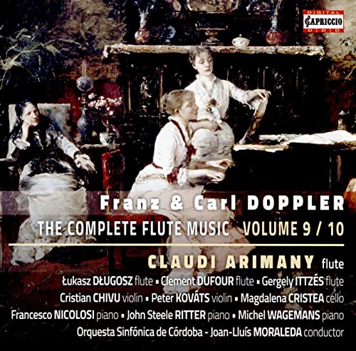 CD cover: Painting of women in a parlor, "The Complete Flute Volume 9".