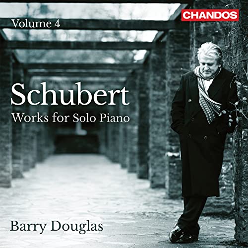 CD cover featuring pianist Barry Douglas in a brick-lined walkway.
