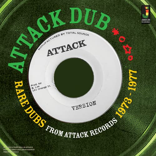 Green and white record label with "Attack Dub" and year markings.