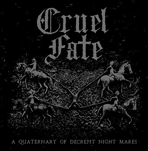 CD cover: “Cruel Fate” with gothic text and dark, equine imagery.