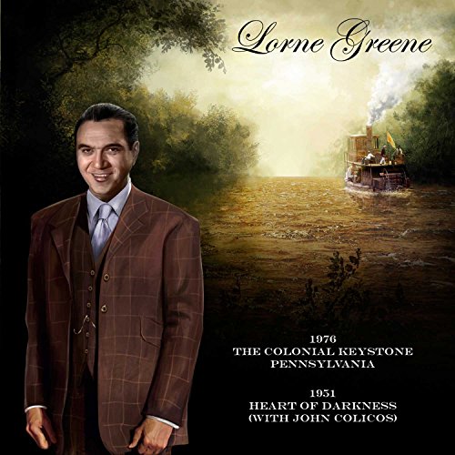 "Album cover featuring Lorne Greene in a brown suit and a riverboat scene."