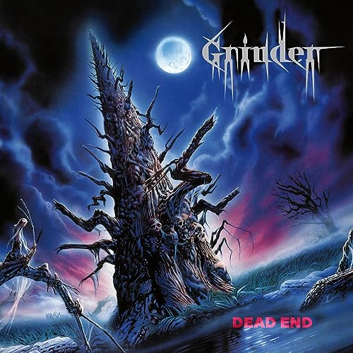 CD cover: dark landscape with a gnarled tree and full moon.