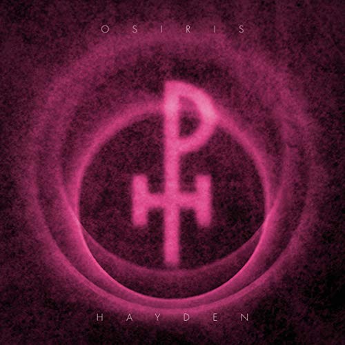 The image is a pink-toned album cover with a symbol and text. Alt text: Pink album cover featuring a symbol and artist name "Osiris Hayden".