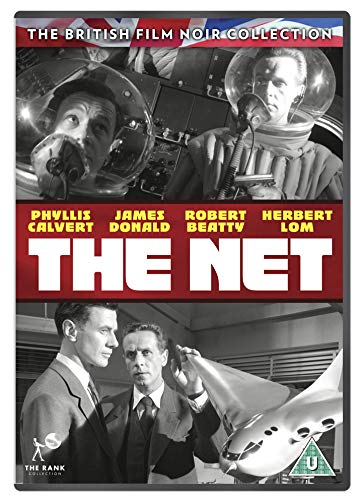 DVD cover for "The Net" with black-and-white film scenes and red title banner.