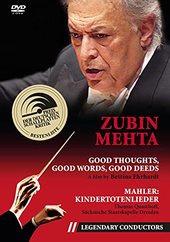 DVD cover featuring conductor Zubin Mehta, with text and a gold award seal.