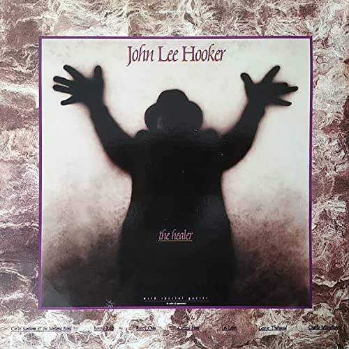 CD cover for John Lee Hooker’s “The Healer” with a silhouetted figure.