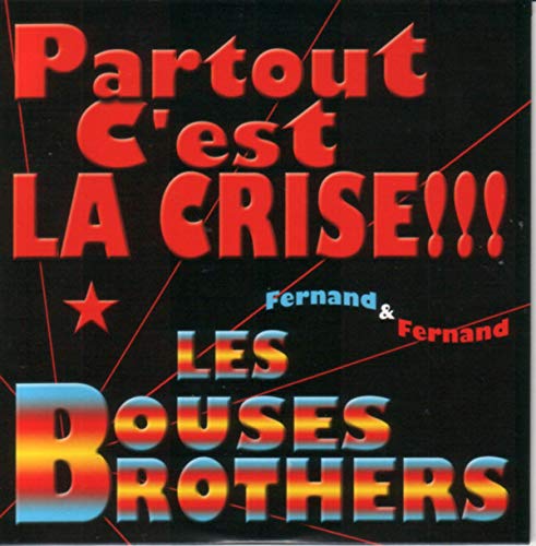"Album cover with red and multicolored text on a black background with red lines."