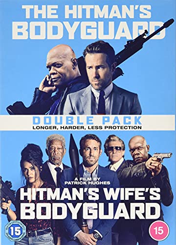 DVD cover for "The Hitman's Wife's Bodyguard" featuring Ryan Reynolds and Samuel L. Jackson.