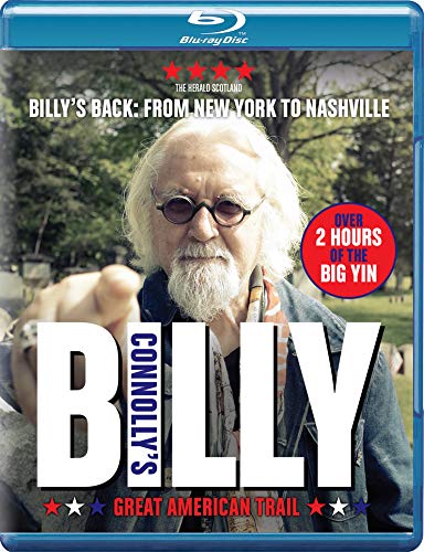Blu-ray case with Billy Connolly's image and title "Billy Connolly's Great American Trail".