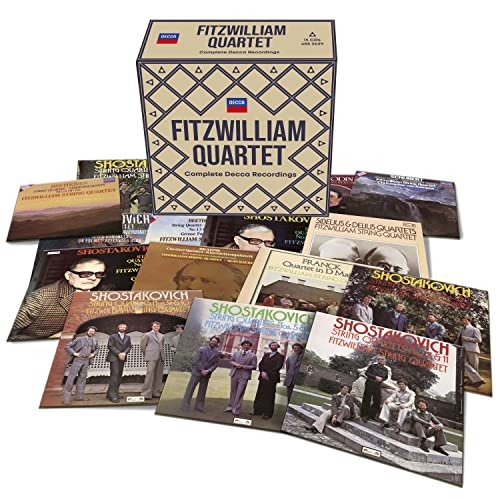 CD box set of the Fitzwilliam Quartet’s Decca Recordings, with album covers.