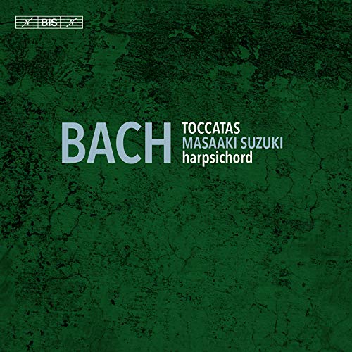 CD cover for Bach’s Toccatas performed by Masaaki Suzuki on harpsichord.