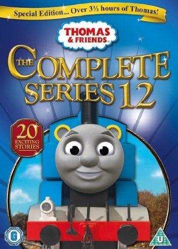 DVD cover featuring Thomas the Tank Engine with a blue background and gold text.