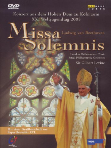 DVD cover featuring Pope Benedict XVI in ornate yellow and white religious attire.