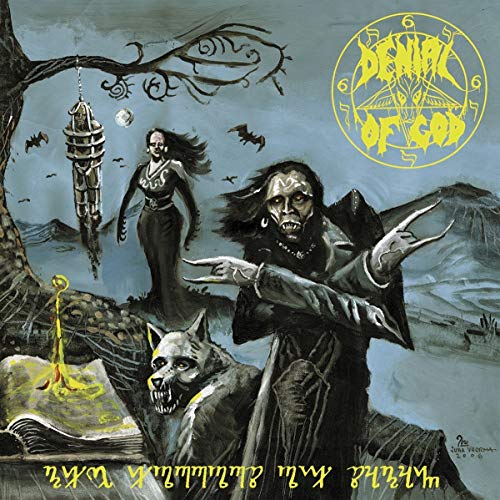 Dark album cover art featuring a man, woman, and wolf-like creature in a haunting landscape.