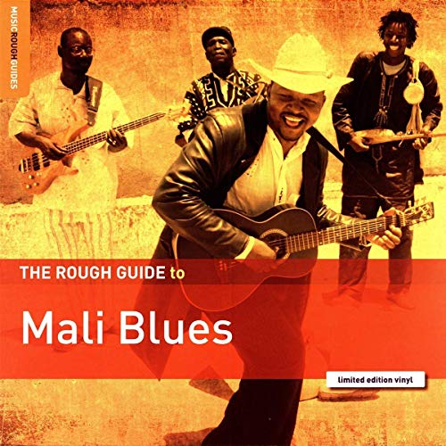 Vinyl album cover featuring four musicians playing guitars, with a red banner and text overlay.