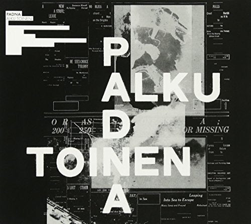 "Black and white album cover with 'Alku Toinen' text and abstract technical diagrams."