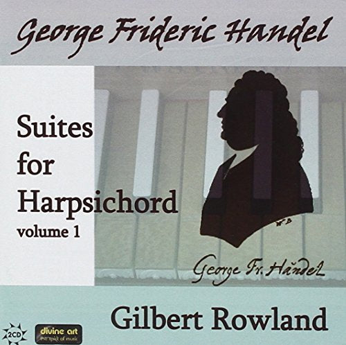 CD cover: Handel suites for harpsichord, featuring a silhouette portrait.