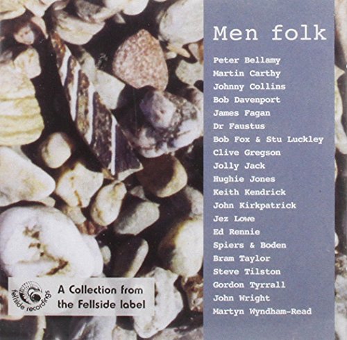 CD cover for "Men Folk" featuring stone textures and artist names.