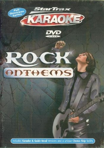 DVD cover featuring a man playing guitar, titled "Rock Anthems".