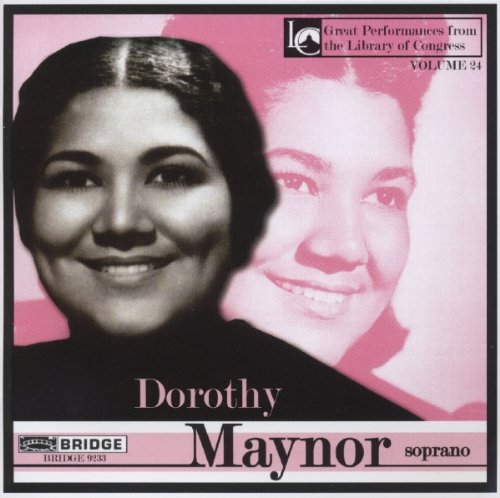 CD cover featuring black and white portrait of soprano Dorothy Maynor against a pink background.