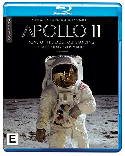 Apollo 11 Blu-ray cover featuring an astronaut on the lunar surface.