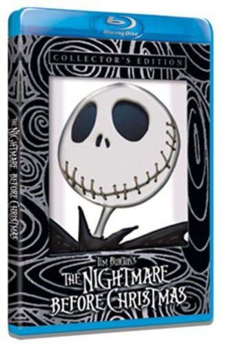 Blu-ray cover for "The Nightmare Before Christmas" featuring Jack Skellington.