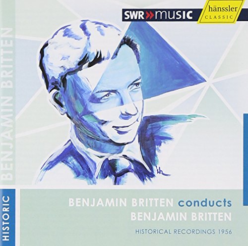 A CD case with a cover, titled "Britten Conducts Britten", with a barcode visible.