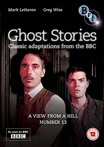 DVD cover for "Ghost Stories" featuring two men in vintage attire.