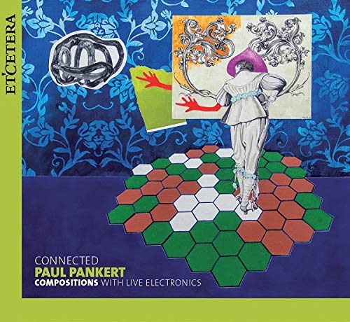 CD cover with collage of figure, hands, and abstract geometric shapes.