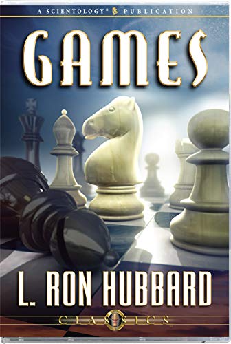 CD cover with chess pieces and gold lettering reading "GAMES" and "L. Ron Hubbard".