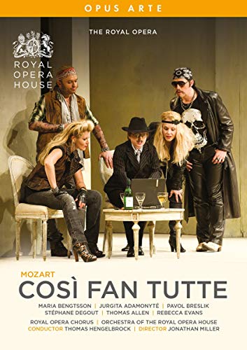 DVD cover for Mozart’s Così Fan Tutte featuring opera performers in costume.