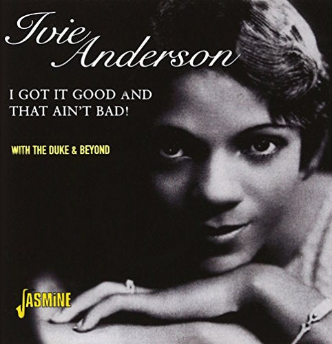 Black and white CD cover with portrait of Ivie Anderson, text, and logo.