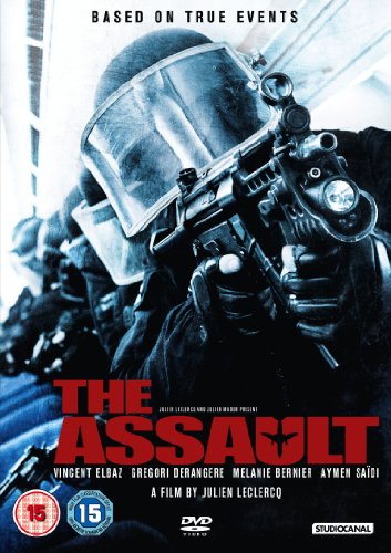 DVD cover for "The Assault" showing a police officer with a weapon.