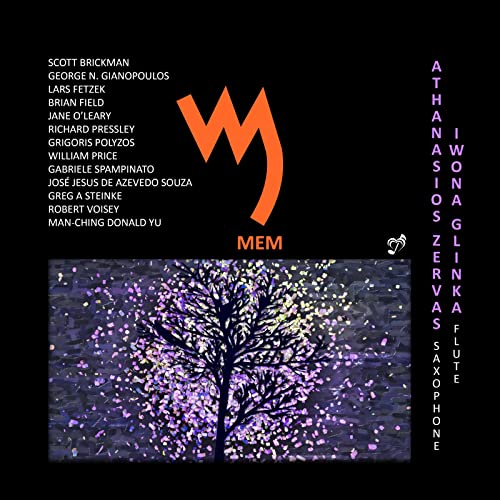 CD cover for “Mem” featuring a purple tree against a dark background.