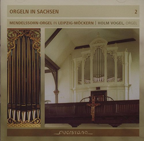 "CD cover with ornate organ pipes and a large white church organ."