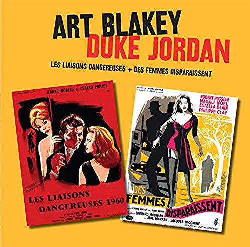 "Orange CD cover with two movie posters, 'Les Liaisons Dangereuses' and 'Des Femmes Disparaissent'."