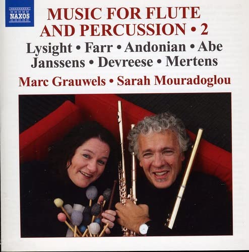 CD cover featuring two musicians with flutes and percussion instruments.