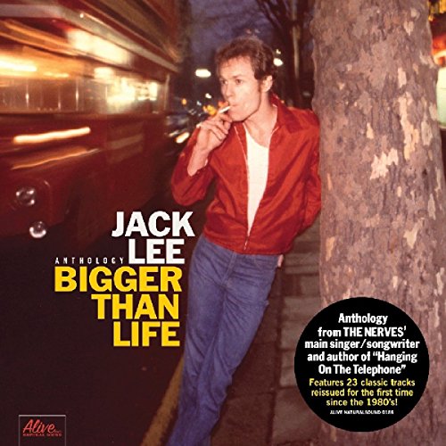 Album cover for Jack Lee’s “Bigger Than Life” featuring a man smoking.