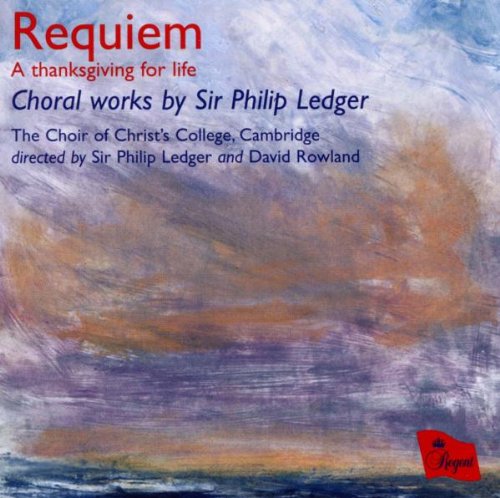 "Album cover with abstract sky painting, red and blue text, and red logo."