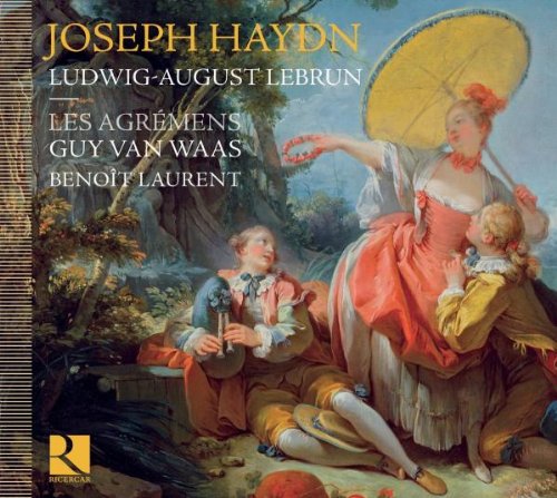 "CD cover featuring 18th-century painting of a man, woman, and child in a landscape."