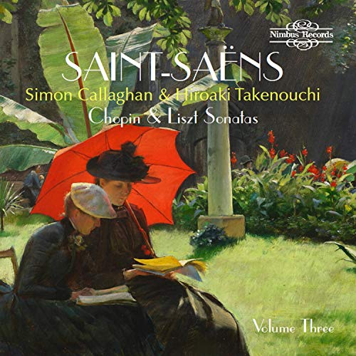 CD cover: painting of two women with an umbrella, "Saint-Saëns" text.