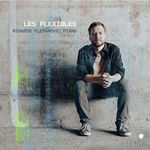 CD cover featuring pianist Rihards Plesanovs in a casual pose.