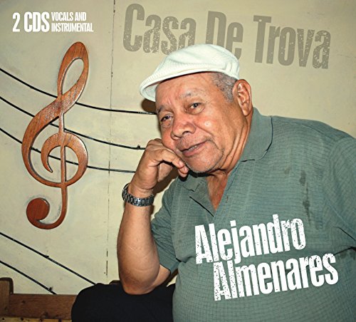 Alejandro Almenares album cover featuring a portrait of a man with a guitar clef.