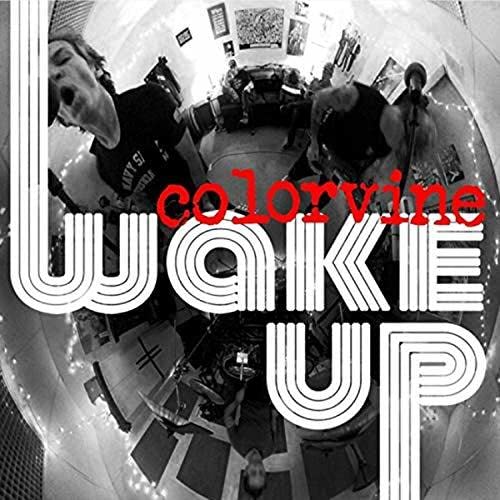 CD cover for Colorvine’s “Wake Up” with band members in a circular design.