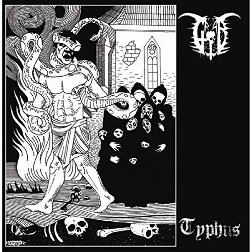 Black and white CD cover art depicting a demonic figure and skeletons.