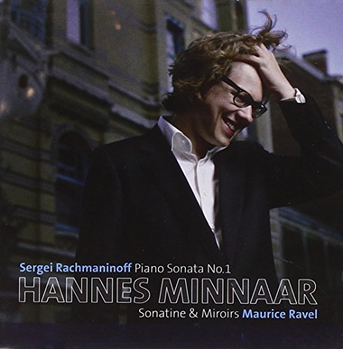 CD cover featuring pianist Hannes Minnaar with blurred building background.