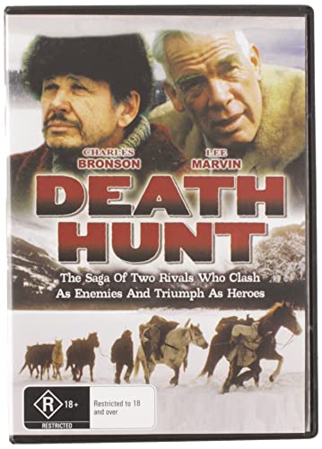 Death Hunt" DVD cover featuring Charles Bronson and Lee Marvin, with riders on horseback.