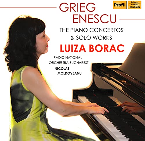 CD cover featuring pianist Luiza Borac at a grand piano.